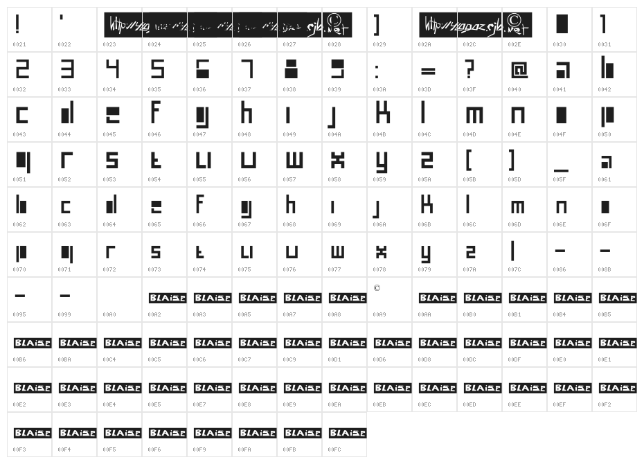 Amsterdam Character Map