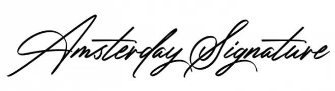 Amsterday Signature फ़ॉन्ट