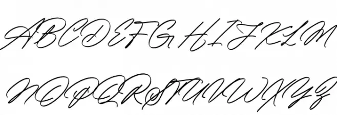 Amsterday Signature फ़ॉन्ट अपरकेस