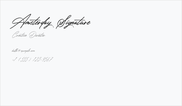 Amsterday Signature Business Card