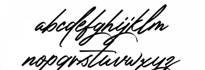 Amsterday Signature फ़ॉन्ट लोअरकेस