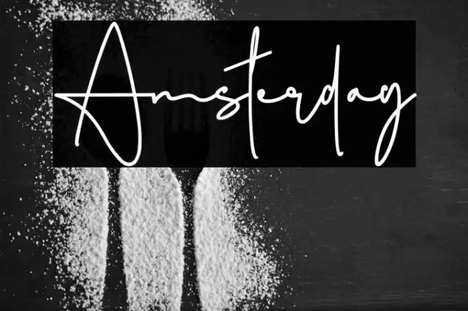 Amsterday Font examples