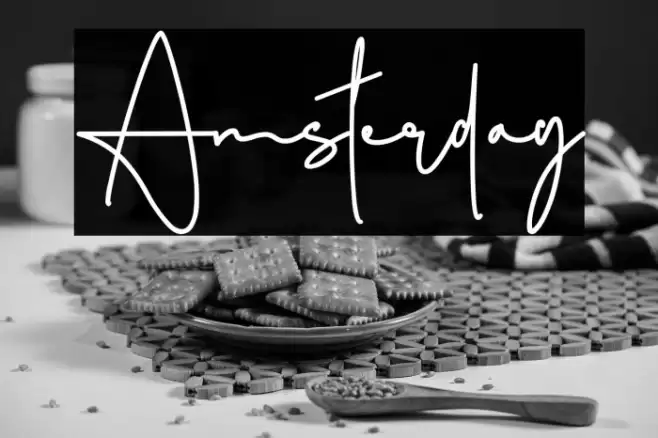 Amsterday Font examples