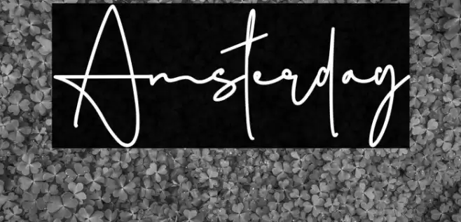 Amsterday Font examples