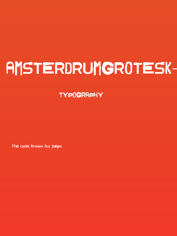 AmsterdrumGrotesk-NormalRegular Poster