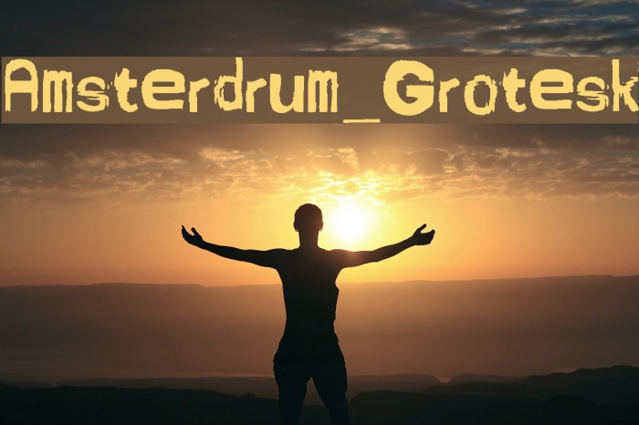 Amsterdrum_Grotesk Schriftart examples