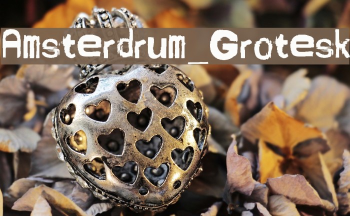 Amsterdrum_Grotesk Schriftart examples