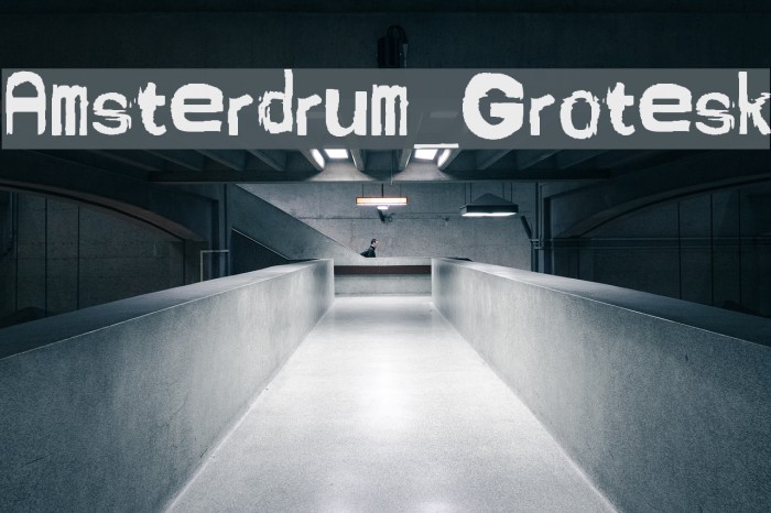 Amsterdrum_Grotesk Schriftart examples