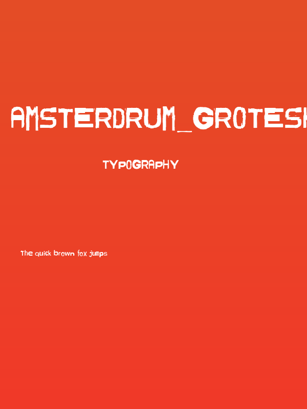 Amsterdrum_Grotesk Poster