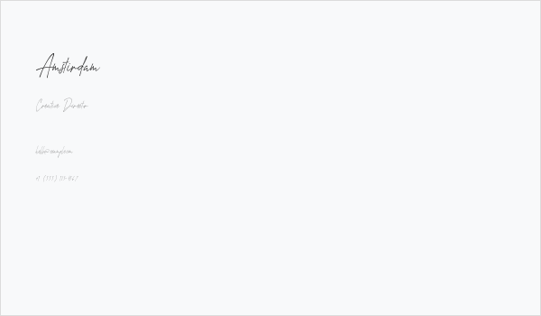 Amstirdam Business Card