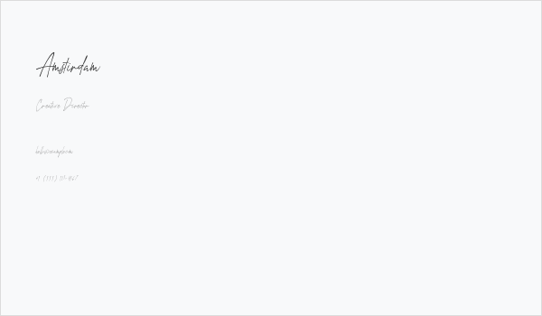 Amstirdam Business Card