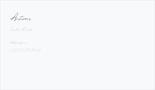 Amstroms Business Card