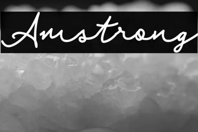 Amstrong Font examples