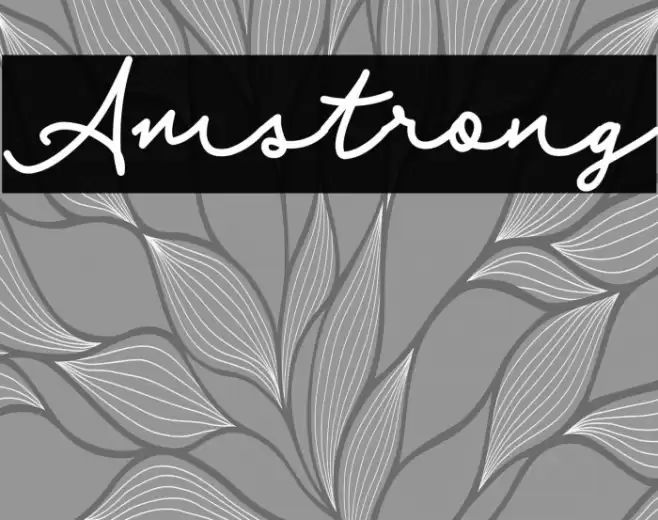 Amstrong Font examples