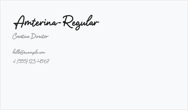 Amterina-Regular Business Card