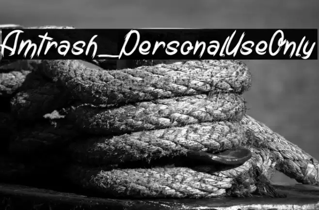 Amtrash_PersonalUseOnly Font examples