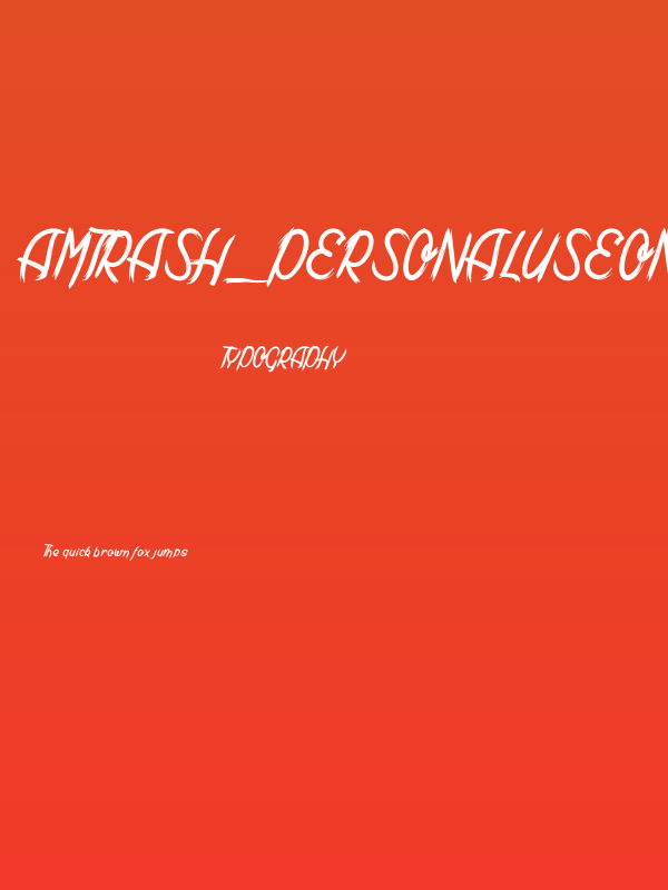 Amtrash_PersonalUseOnly Poster