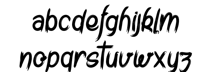 Amtrash Font LOWERCASE