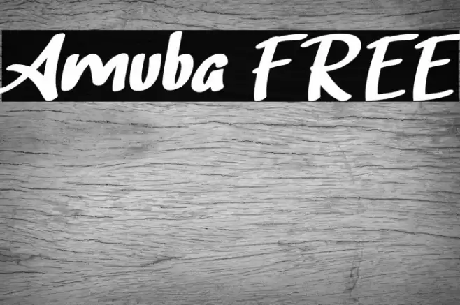 Amuba FREE Schriftart examples