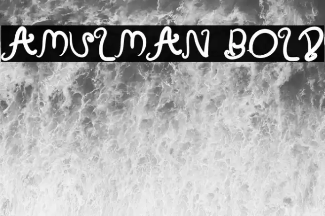 Amulman Bold Font examples
