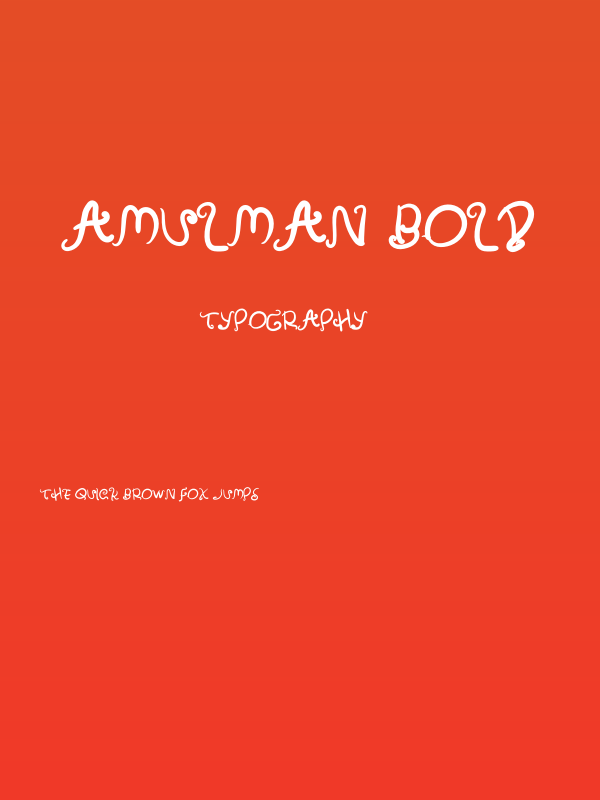 Amulman Bold Poster