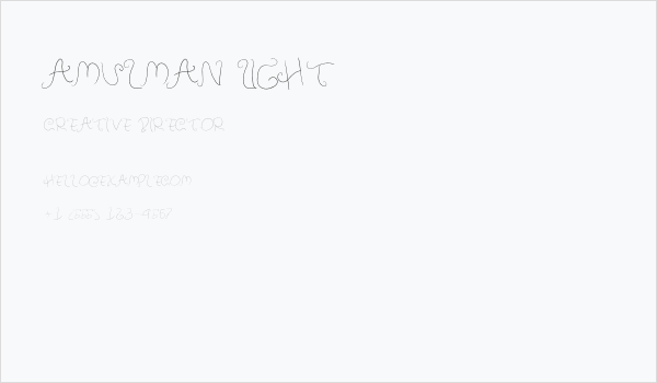 Amulman Light Business Card