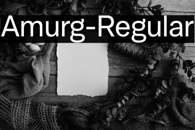 Amurg-Regular Font examples
