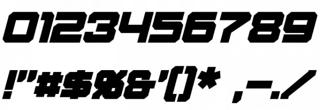 Amuro Bold Italic Font OTHER CHARS