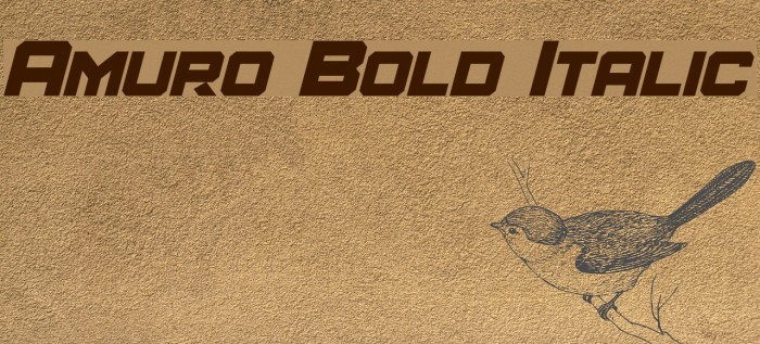 Amuro Bold Italic Font examples