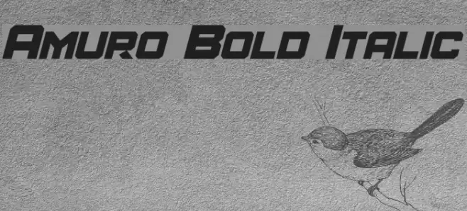 Amuro Bold Italic Font examples