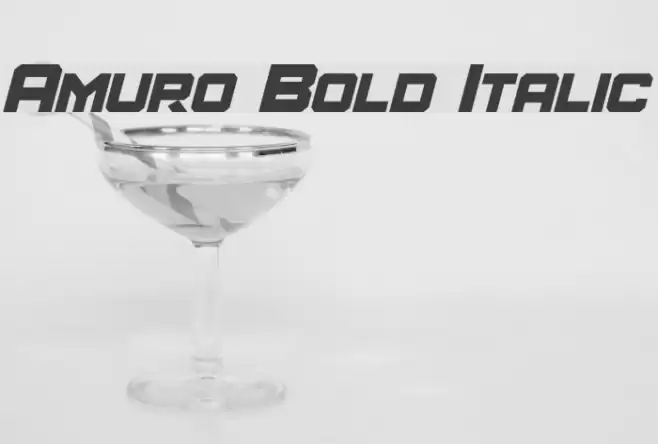Amuro Bold Italic Font examples