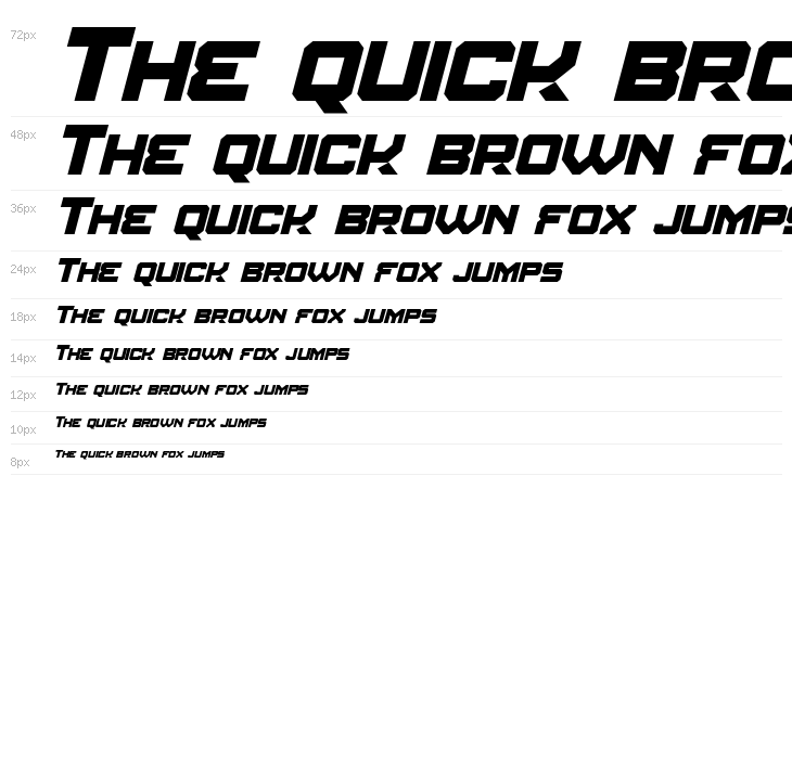 Amuro Bold Italic Waterfall
