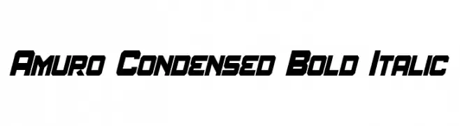 Amuro Condensed Bold Italic  Frei Schriftart Herunterladen