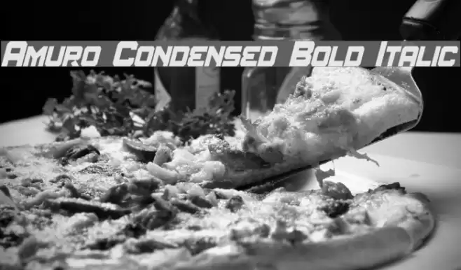 Amuro Condensed Bold Italic examples