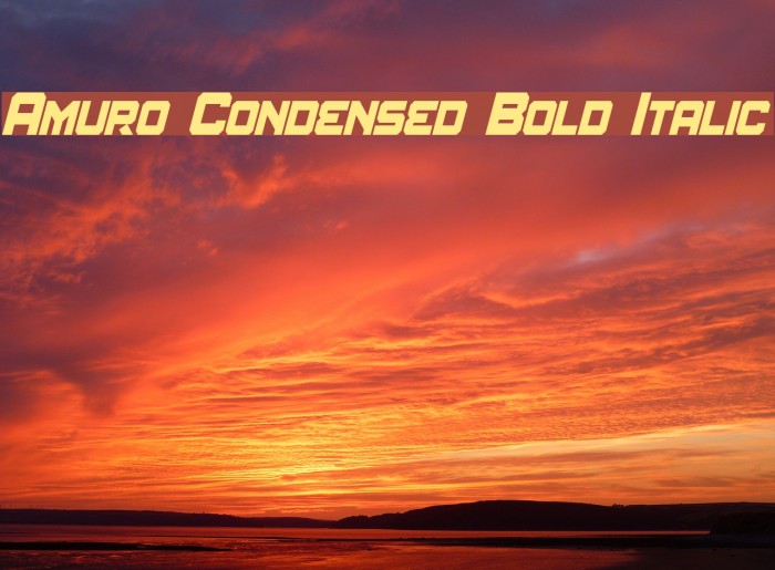 Amuro Condensed Bold Italic Font examples