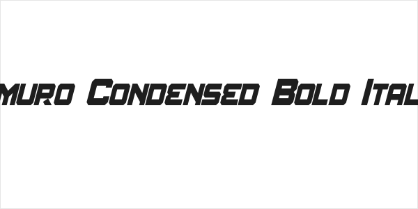 Amuro Condensed Bold Italic Logo