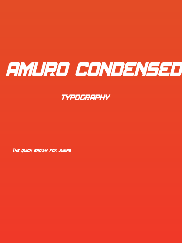 Amuro Condensed Bold Italic Poster