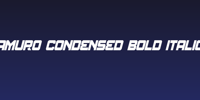 Amuro Condensed Bold Italic Social Header