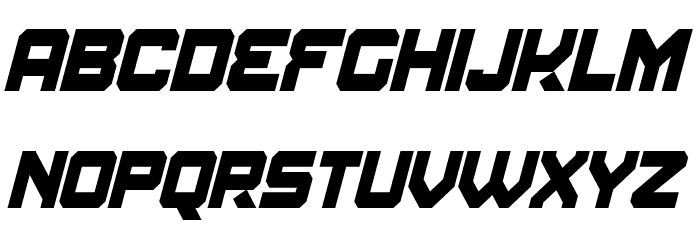 Amuro Condensed Bold Italic Font LOWERCASE