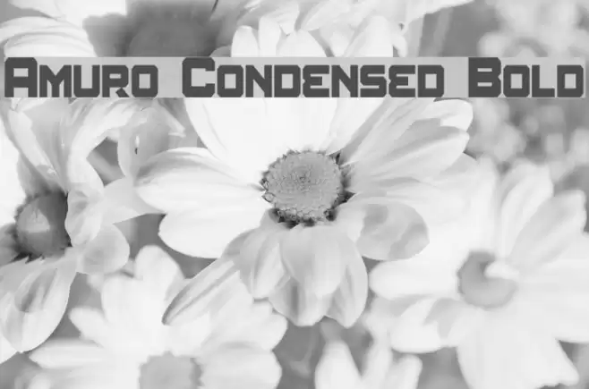 Amuro Condensed Bold Font examples