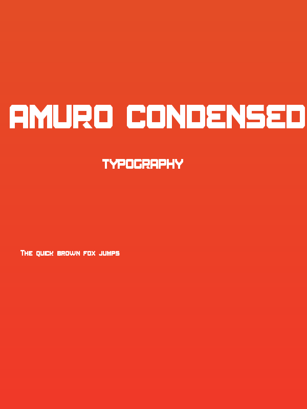 Amuro Condensed Bold Poster