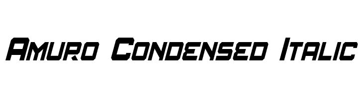Amuro Condensed Italic  Free Fonts Download