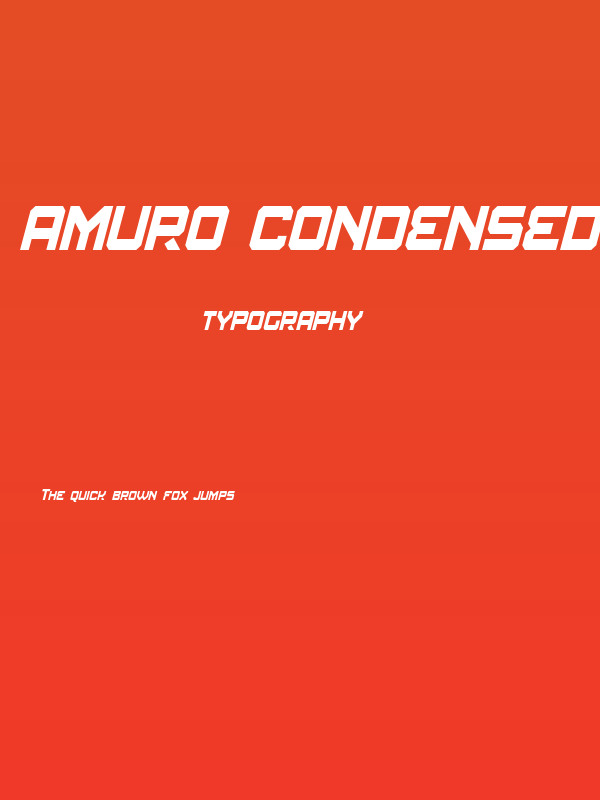 Amuro Condensed Italic Poster