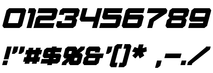 Amuro Italic Font OTHER CHARS