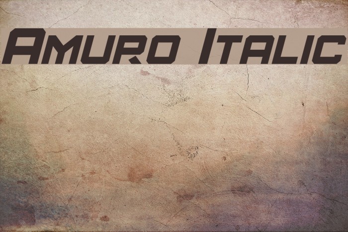 Amuro Italic Font examples