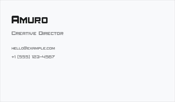 Amuro Business Card