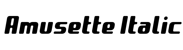 Amusette Italic  font caratteri gratis