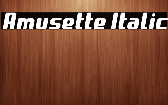 Amusette Italic Example 3