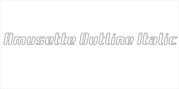Amusette Outline Italic Logo