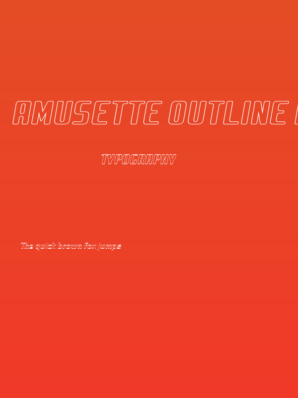 Amusette Outline Italic Poster